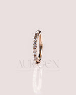 Fancy Asscher & Baguette Moissanite & Leb Diamond Band - 14k Rose Gold