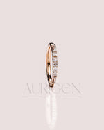 Fancy Asscher & Baguette Moissanite & Leb Diamond Band - 14k Rose Gold
