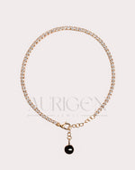 Sparkling Round Cut Lab Grown and Moissanite Diamond Tennis Bracelet in Solid Gold
