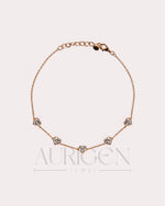 Classic Heart Cut Moissanite and Lab Grown Diamond Bracelet With Milgrain Bezel Setting