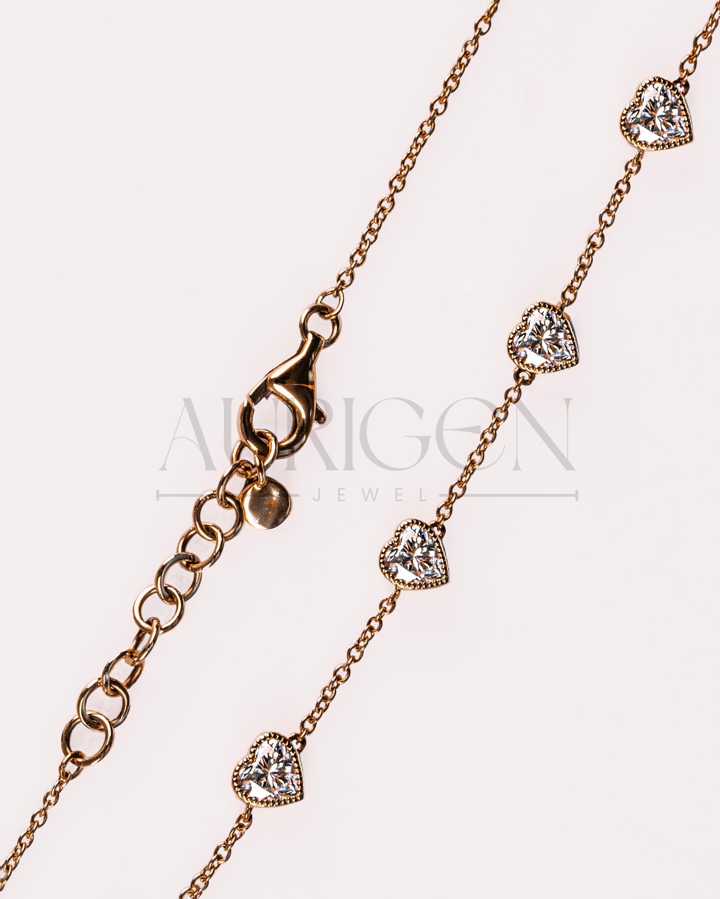 Classic Heart Cut Moissanite and Lab Grown Diamond Bracelet With Milgrain Bezel Setting