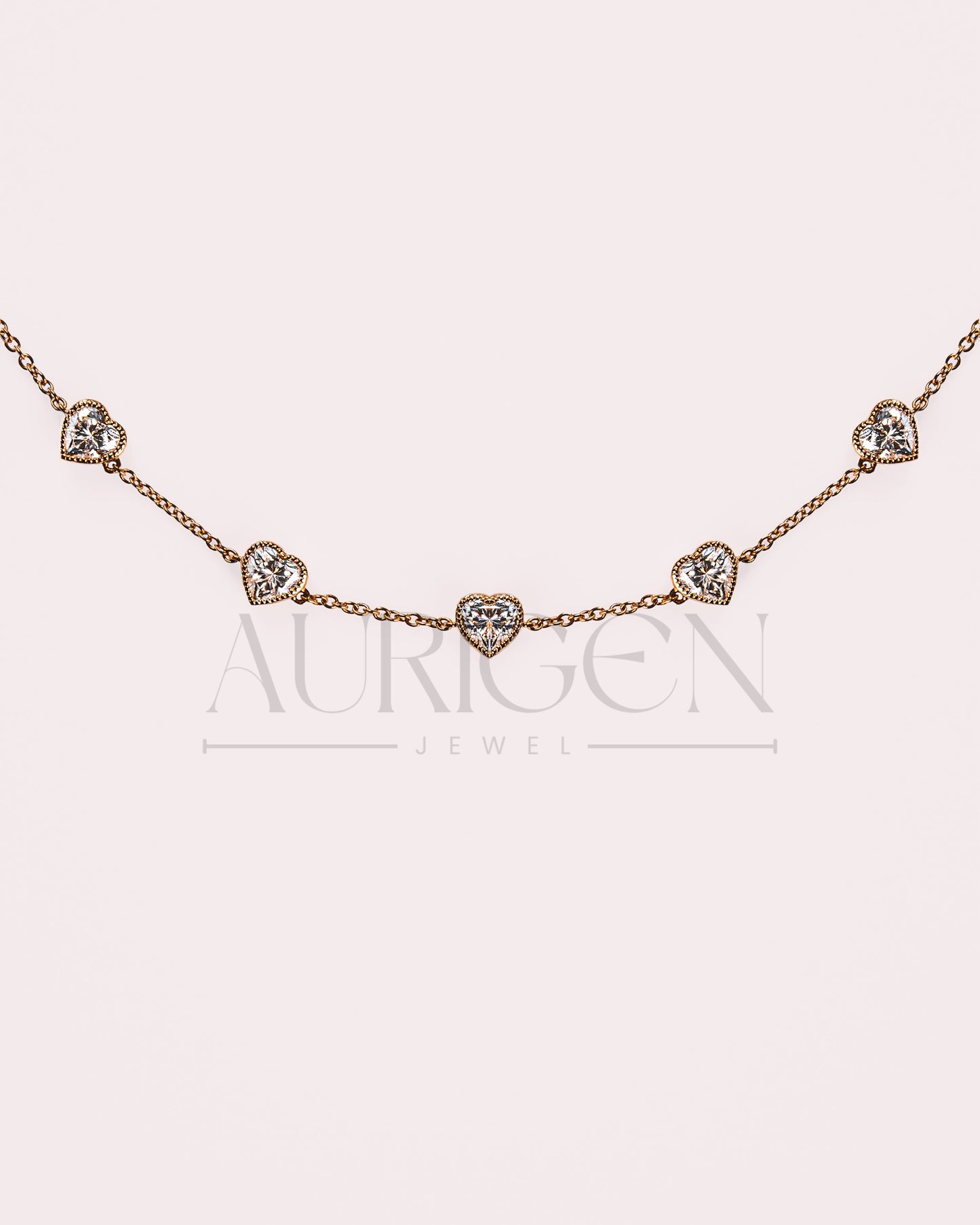 Classic Heart Cut Moissanite and Lab Grown Diamond Bracelet With Milgrain Bezel Setting