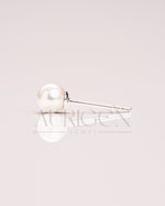 Brilliant Pearl and Pear Cut Moissanite and Lab Grown Diamond Earrings with Push Back