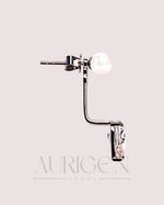 Brilliant Pearl and Pear Cut Moissanite and Lab Grown Diamond Earrings with Push Back