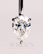 Brilliant Pearl and Pear Cut Moissanite and Lab Grown Diamond Earrings with Push Back
