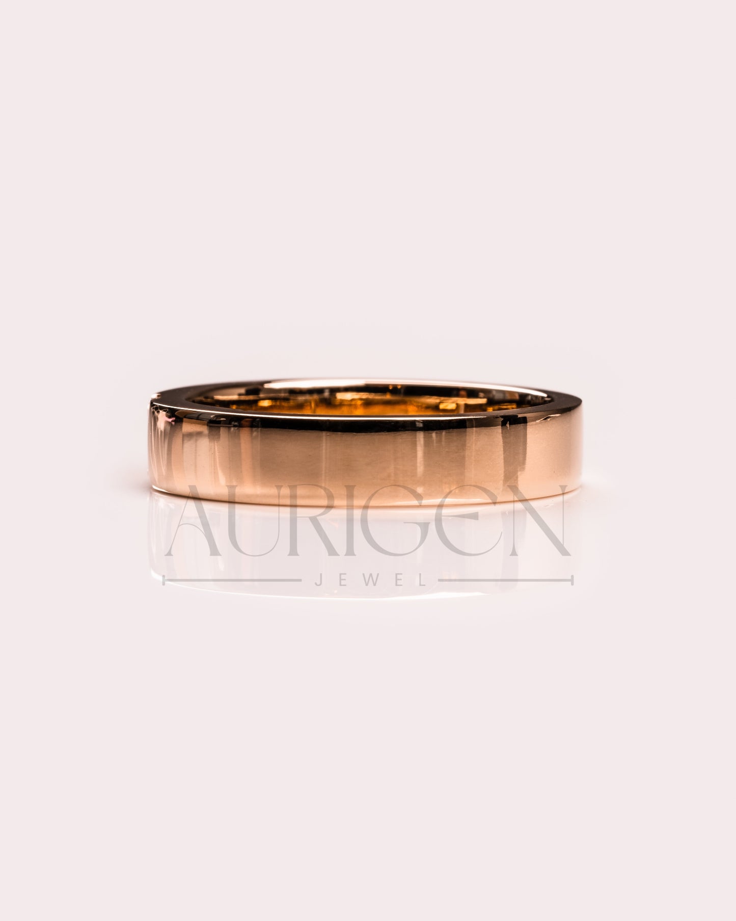Solitaire Baguette Cut Moissanite and Lab Grown Diamond Band in 14K Rose Gold