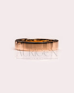 Solitaire Baguette Cut Moissanite and Lab Grown Diamond Band in 14K Rose Gold