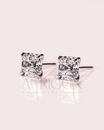 The Modern Classic: Asscher Cut Lab Grown and Moissanite Stud Earrings