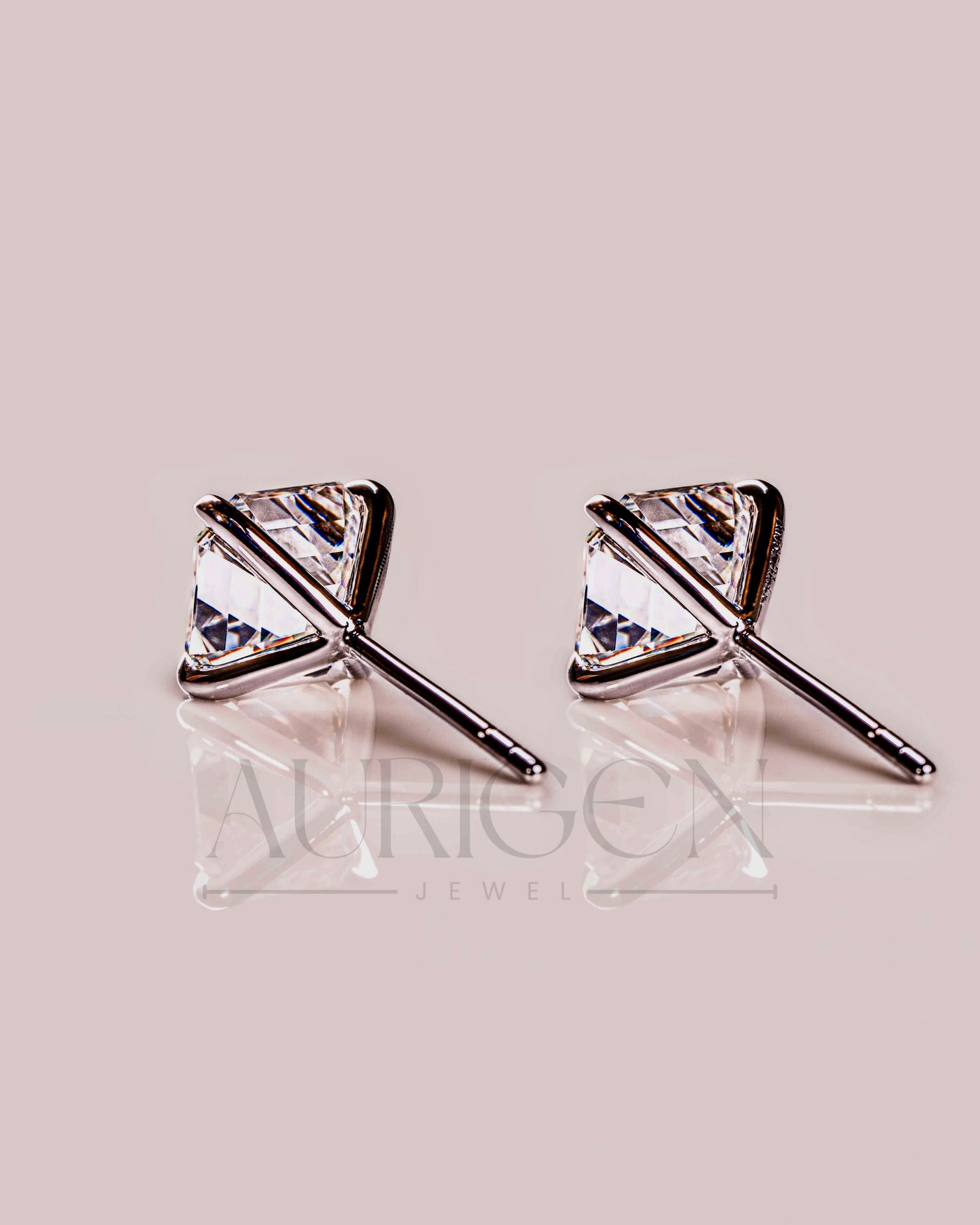 The Modern Classic: Asscher Cut Lab Grown and Moissanite Stud Earrings