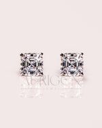 The Modern Classic: Asscher Cut Lab Grown and Moissanite Stud Earrings