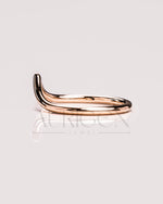 Simple 14K Solid Gold Chevron Engagement Band.