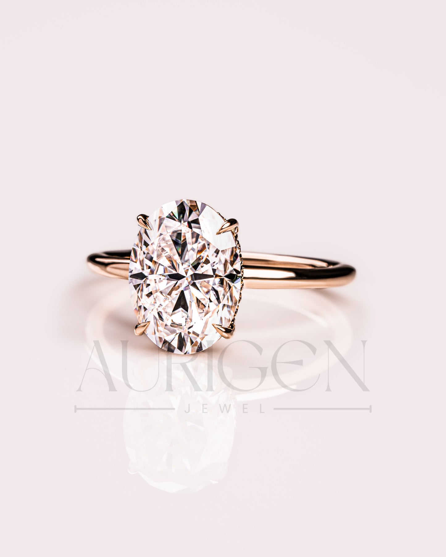 2.5 Ct Classic Oval-Cut Diamond Solitaire Ring Brilliant Oval 4-Prong Diamond Ring