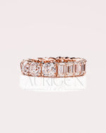 Cushion and Emerald Cut Full Eternity Band - Lab Grown & Moissanite Diamond
