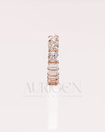 Cushion and Emerald Cut Full Eternity Band - Lab Grown & Moissanite Diamond