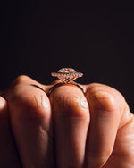 Brilliant Round Cut Moissanite and Lab Grown Diamond Bezel Setting Ring With Halo