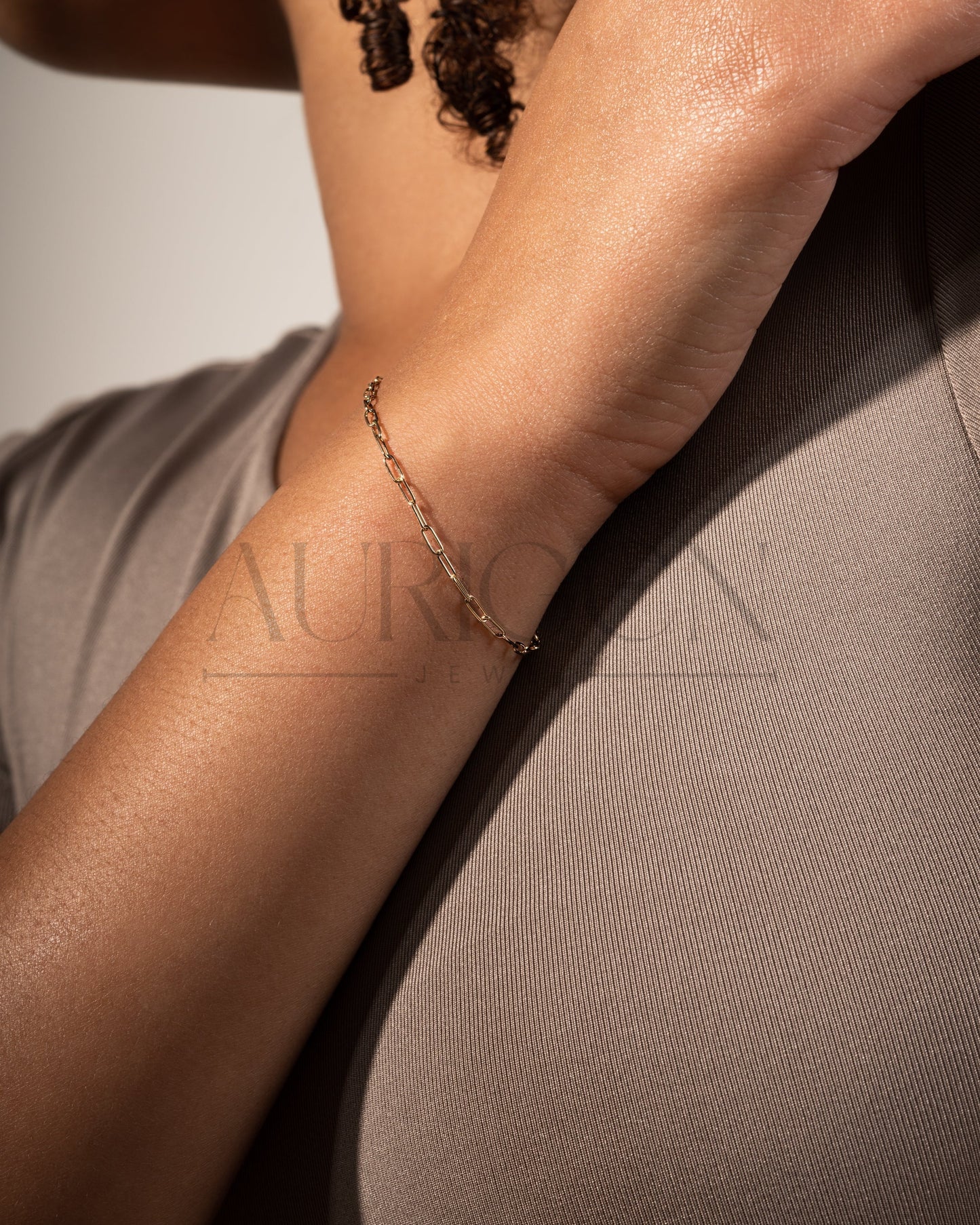 Modern Essentials 14K Solid Gold Chain Bracelet