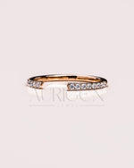 Fancy Round Cut Pave Set Engagement Band-Lab Grown and Moissanite Diamond