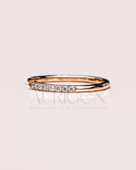 Fancy Round Cut Pave Set Engagement Band-Lab Grown and Moissanite Diamond