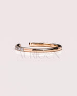 Fancy Round Cut Pave Set Engagement Band-Lab Grown and Moissanite Diamond