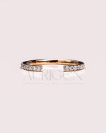 Fancy Round Cut Pave Set Engagement Band-Lab Grown and Moissanite Diamond