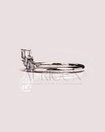 The Modern Pear Cut Moissanite and Lab Grown Diamond in 925 Sterling Silver