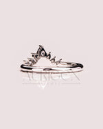 The Modern Pear Cut Moissanite and Lab Grown Diamond in 925 Sterling Silver