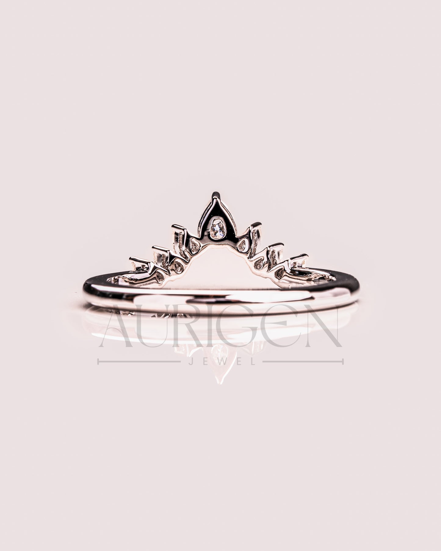The Modern Pear Cut Moissanite and Lab Grown Diamond in 925 Sterling Silver