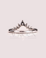 The Modern Pear Cut Moissanite and Lab Grown Diamond in 925 Sterling Silver