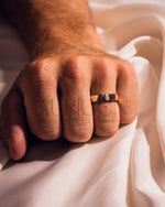 Solitaire Baguette Cut Moissanite and Lab Grown Diamond Band in 14K Rose Gold