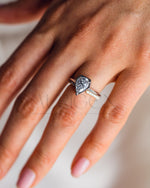 Fancy Round Cut Pave Set Engagement Band-Lab Grown and Moissanite Diamond