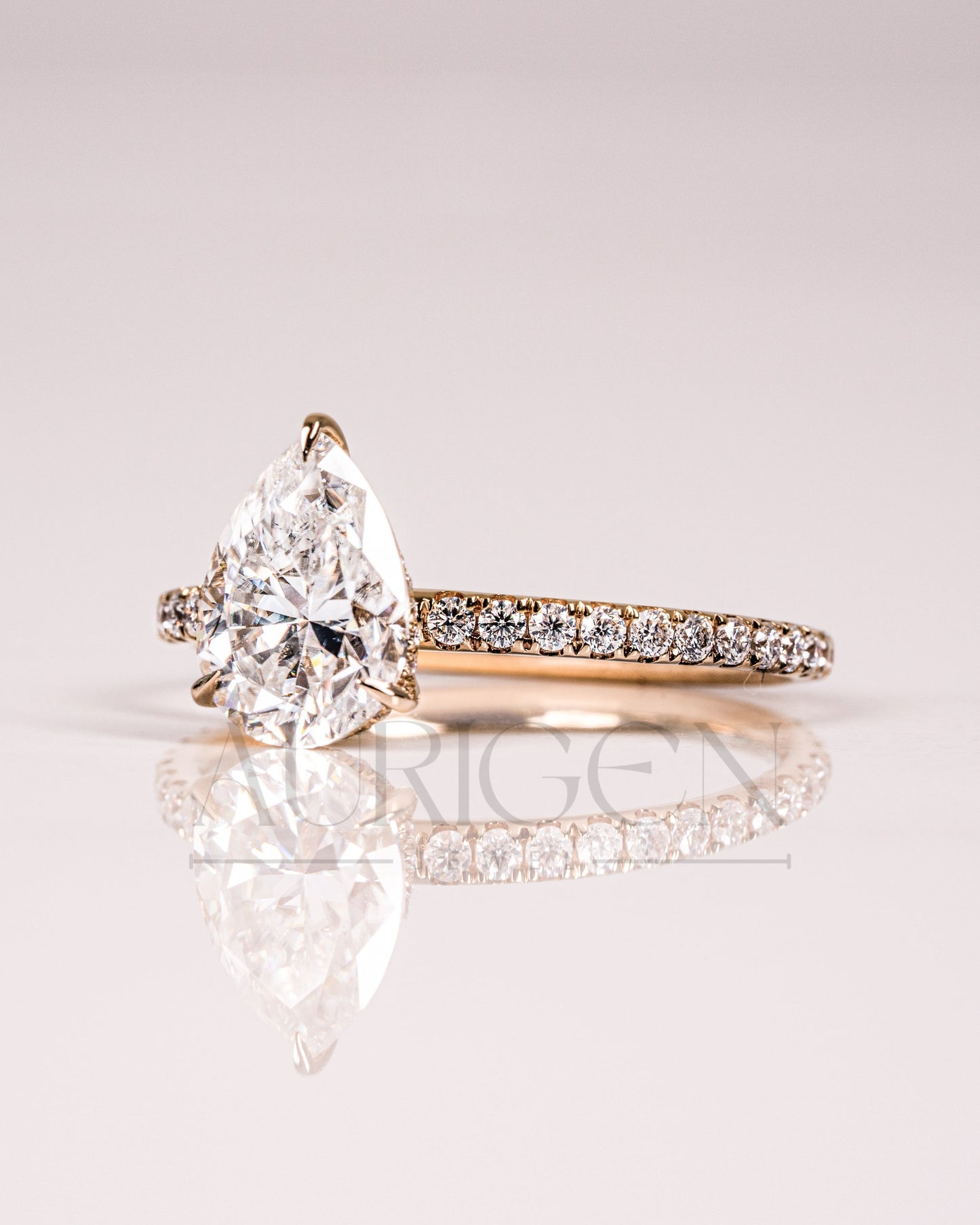 New Arrival Pear Cut Engagement Ring - Lab Grown and Moissanite Diamond