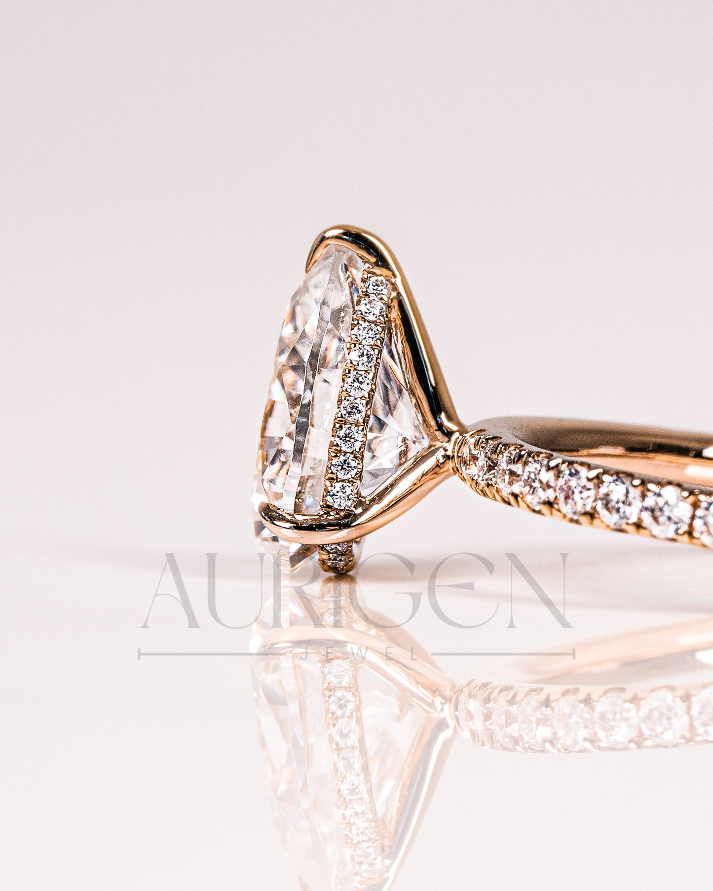 New Arrival Pear Cut Engagement Ring - Lab Grown and Moissanite Diamond