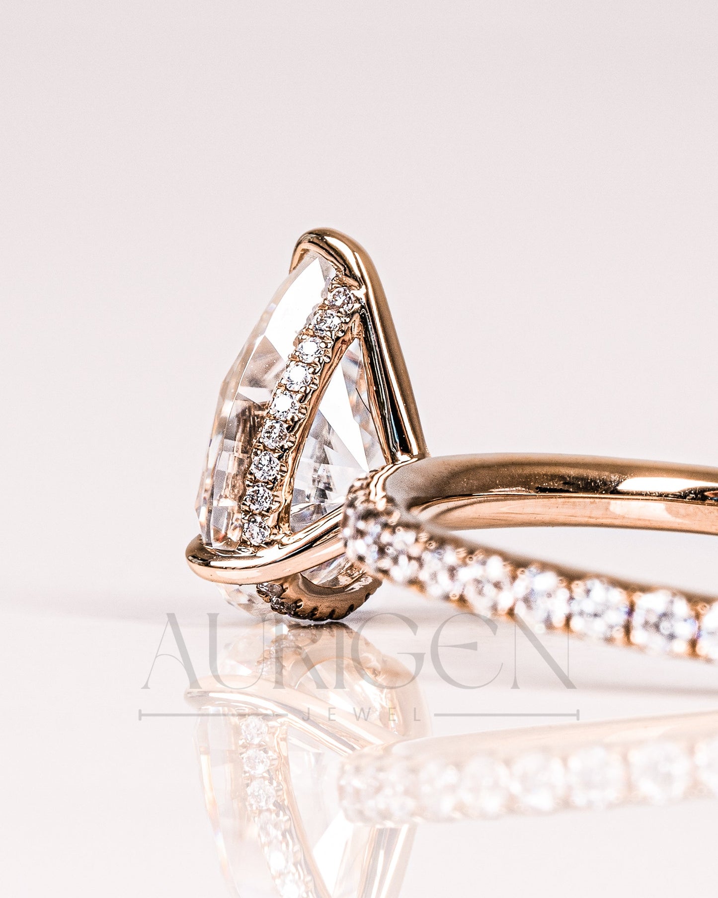 New Arrival Pear Cut Engagement Ring - Lab Grown and Moissanite Diamond