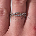 Infinity Style Sparkle Band – Round Cut Moissanite and Lab Grown Diamond