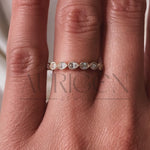 ¾ Eternity Milgrain Set East West Pear Moissanite and Leb Diamond Band